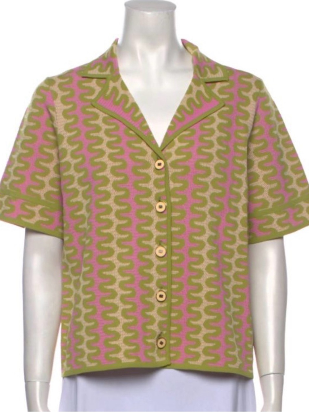 Sandro Green and Pink Knit top